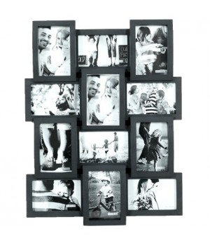 Vooruitzien bellen krullen Grote collage fotolijst zwart | LaVie Home Deco